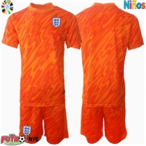 Camiseta Inglaterra Portero Primera Equipación para niños Eurocopa 2024 manga corta (+ pantalones cortos)
